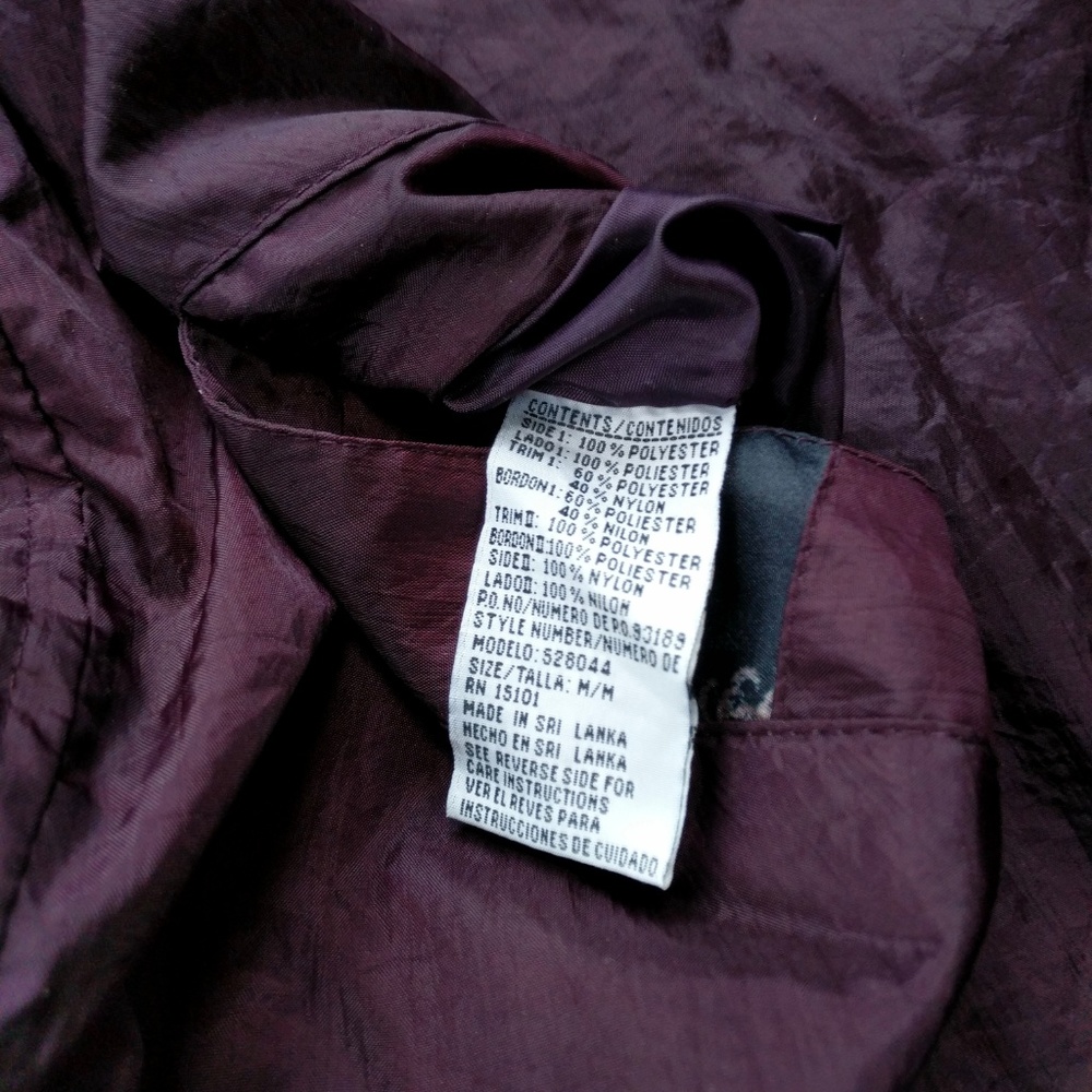 Boho Velvet Floral Reversible Parka Jacket Long Cardigan Coatigan Vintage M - Picture 8 of 8